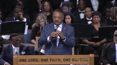 WATCH: Rev. Jesse Jackson remembers Aretha Franklin at funeral