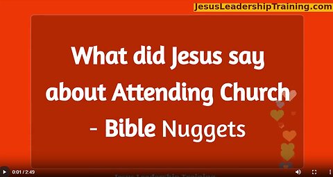 What did Jesus say about Attending Church