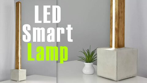 DIY LED Lamp with a CONCRETE base (Controlled it with A Mobile App)
