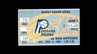 November 8, 1986 - Indiana Pacers Host San Antonio Spurs (Ticket Stub & Images)