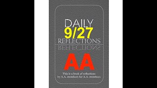 Daily Reflections – September 27 – Alcoholics Anonymous - Read Along