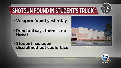 Shotgun found in student's truck at Seminole Ridge Community High School