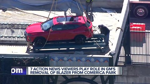 GM removes Mexican-made Chevy Blazer from Comerica Park following backlash