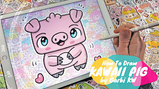 how to Draw Kawaii Pig by Garbi KW