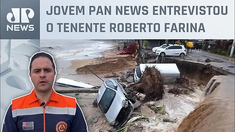 Novas chuvas atingem litoral norte e Defesa Civil alerta para outros deslizamentos; tenente explica