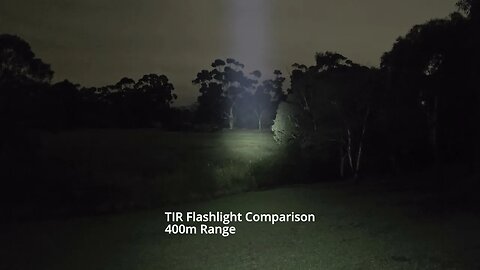 TIR Flashlights Beamshot Comparison