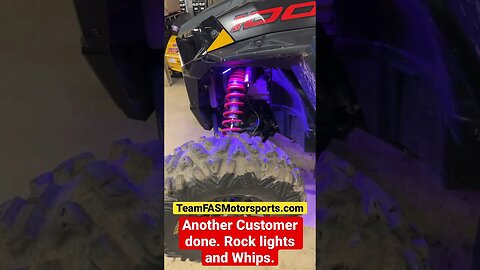 This customers ready to party. Rock lights & lighted whip setup done. #rzr #XP1K #teamfasmotorsports