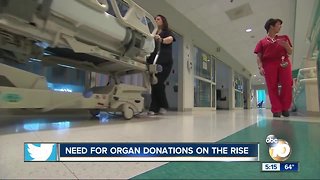 Need for organ donations on the rise