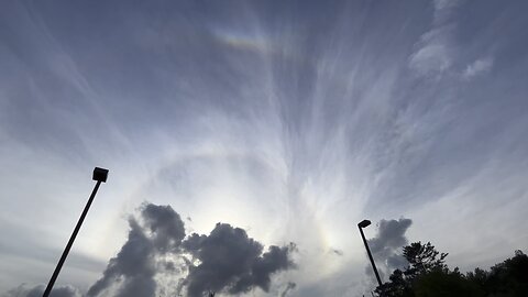 Your regularly scheduled chemtrail double sun halo