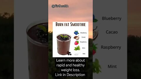 Burn fat smoothie recipe | Improve metabolism lose weight | Lose belly fat smoothie #Shorts