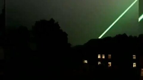 Green Laser Beams Captured on Home Security Camera in the Middle of the Night (foul language)