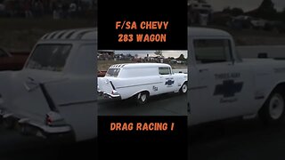 Vintage NHRA F/SA Chevy Wagon Drag Racing! #shorts