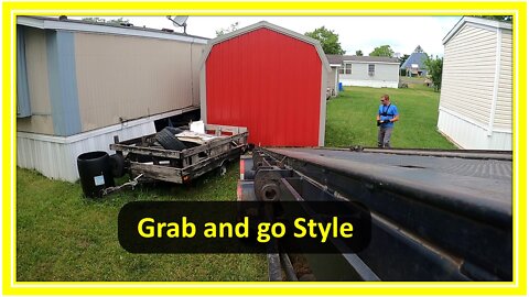 Shed Repo With A Custom Made Trailer.