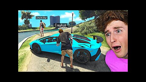 I STOLE My Little Brothers SUPERCAR In GTA 5.. (Five M)