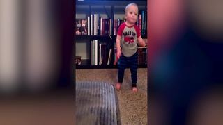 Funny Tot Boy Dances To 'Give' Said the Little Stream