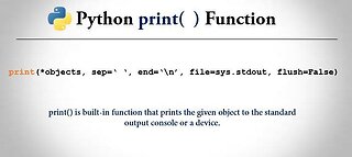 Print Function In Python- Free Python Course