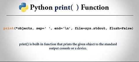 Print Function In Python- Free Python Course