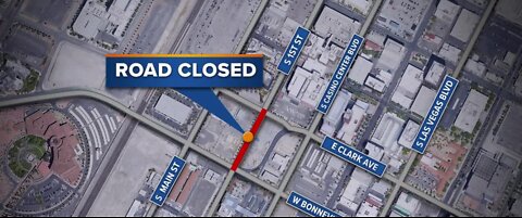 Downtown Las Vegas road closure until Feb. 2021