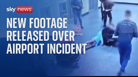 Manchester Airport: New footage shows moments before man kicked in head by police officer | VYPER ✅
