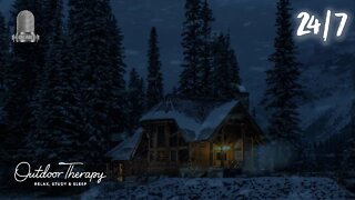 Blizzard at Emerald Lake (24/7) Howling Wind & Blowing Snow Ambience | Relax | Study | Sleep