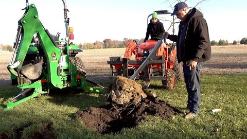 Prep for 8000 New Neighbors, Building A Natural Boundary, John Deere 2038R, Kubota LX3310