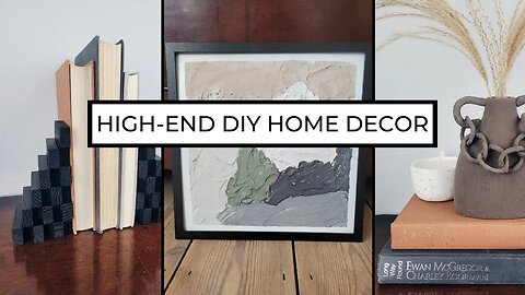 High-end and Minimalist DIY Home Decor Ideas | Air Dry Clay Vase and Plaster Wall Art