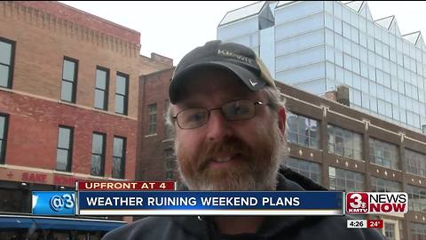 Weather in the way of the weekend plans