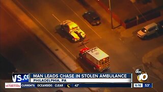 Man leads chase in stolen ambulance