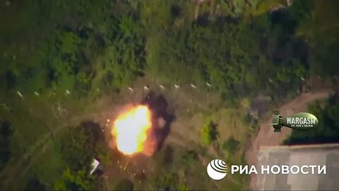 Russian kamikaze drone destroys 9K35 'Strela 10' air defense system