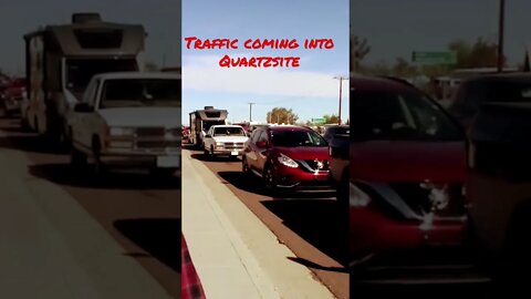 RV traffic coming to Quartzsite #shorts