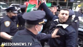 Israel and Palestine Supporters Clash In NYC