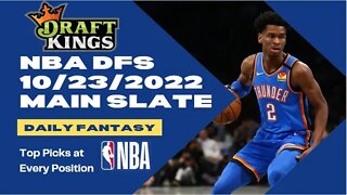 Dreams Top Picks for NBA DFS Today Main Slate 9/23/2022 Daily Fantasy Sports Strategy DraftKings