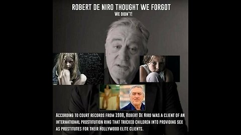 desperate liberal democrat puppet Robert DeNiro reads from what cabal deep state ordered him to say
