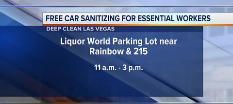 Free car sanitizing for essential workers