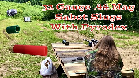 H&R 32 Gauge Special .44 Mag Sabot Slugs Range Testing With Pyrodex