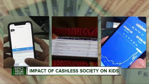 Impact of cashless society on kids