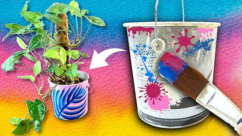 Turn an Old Paint Bucket Into a Gorgeous Plant Pot