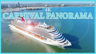 Carnival Panorama Departs Long Beach - 4K