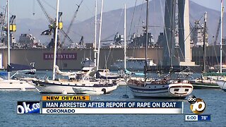 Suspect accused of raping woman on boat in San Diego Bay