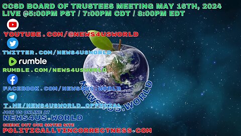 CCSD Board of Trustees Regular Board Meeting May 16th, 2024 Live