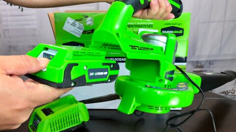 GreenWorks 24352 24V 130MPH Dual Speed Cordless Leaf Blower unboxing