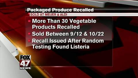 Meijer recalls some packaged produce due to listeria risk