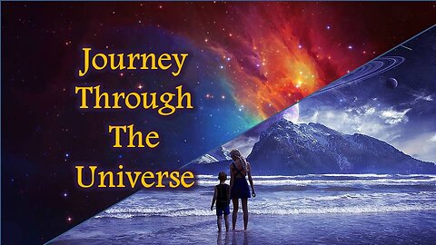 Journey through the Universe. Meditation music and space scenery. Galaxies, Nebulas, planets.