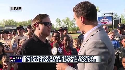 Oakland County and Macomb County Sheriff Offices play ball for Sheriff PAL kids