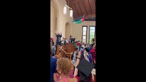 Anti-Israel activists storm Harvard during a commencement ceremony (See Description Box)