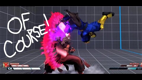 Taunt bait 2 hit parry into RAGING DEMON on M.Bison stomp mixup