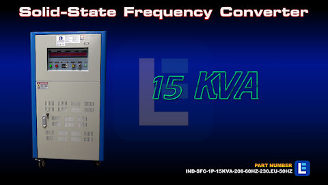 15 KVA Solid-state Frequency Converter - 208V 60 Hz Input to 230V (European L+N) 50 Hz Output - 1PH
