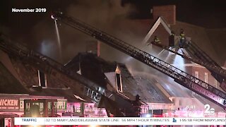 Fire destroys shopping center this weekend