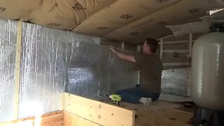 Finishing Off Grid Tiny House Loft Bedroom Insulation & Radiant Foil