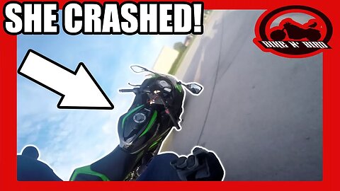 MY GIRLFRIEND ALREADY CRASHED HER MOTORCYCLE!!!